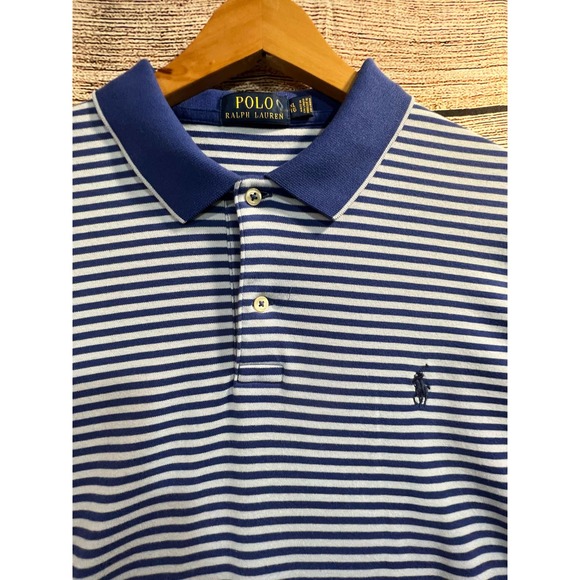 Ralph Lauren Blue White Stripe Polo Size XL - Picture 1 of 5